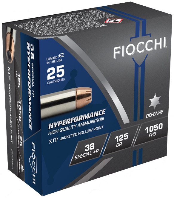 Fiocchi .38 Special +P 125 Grain XTP Hollow Point Ammo (25 Rounds)