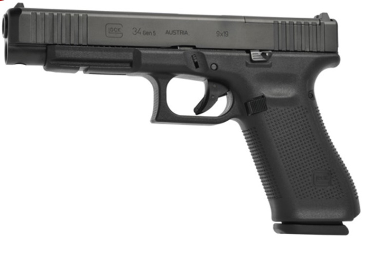 GLOCK 34 G34 GEN 5 MOS HGA 9MM 5.32 IN BBL ADJ 4LB 3 17RD MAGS CERAKOTE GRAY BATTLEWORN FRAME/SLIDE