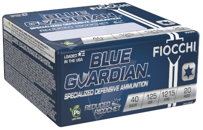 FIOCCHI BLUE GUARDIAN PISTOL AMO 40S&W 125GR RRHP 20RD ( 20 BOXES PER CASE )