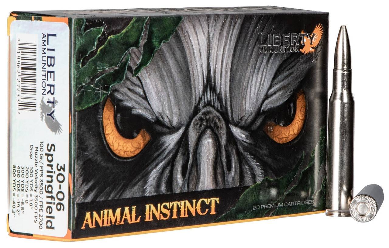 LIBERTY AMMO CIVIL DEF AMO 30-06 WIN 100GR 20RD CPPR MNINOLITHC FRAG HP L FREE HUNTING RD